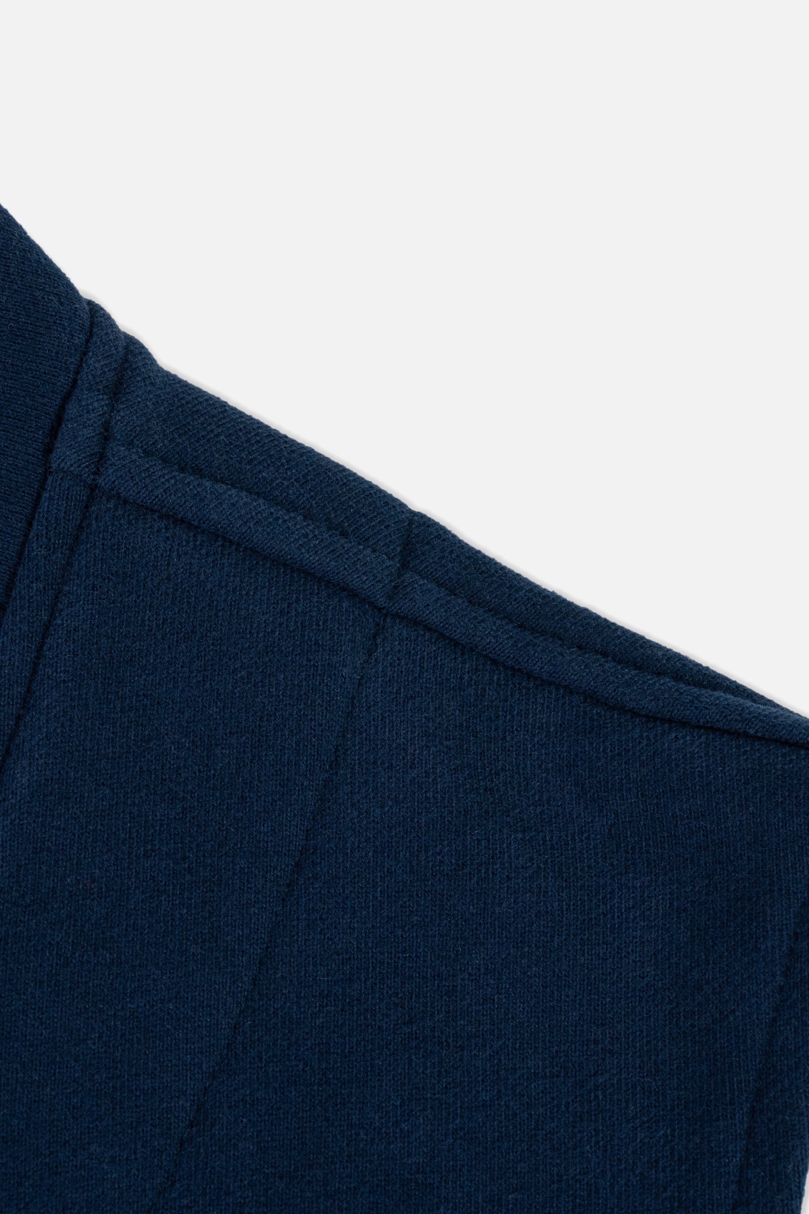 Cotton Fleece Vest - Navy