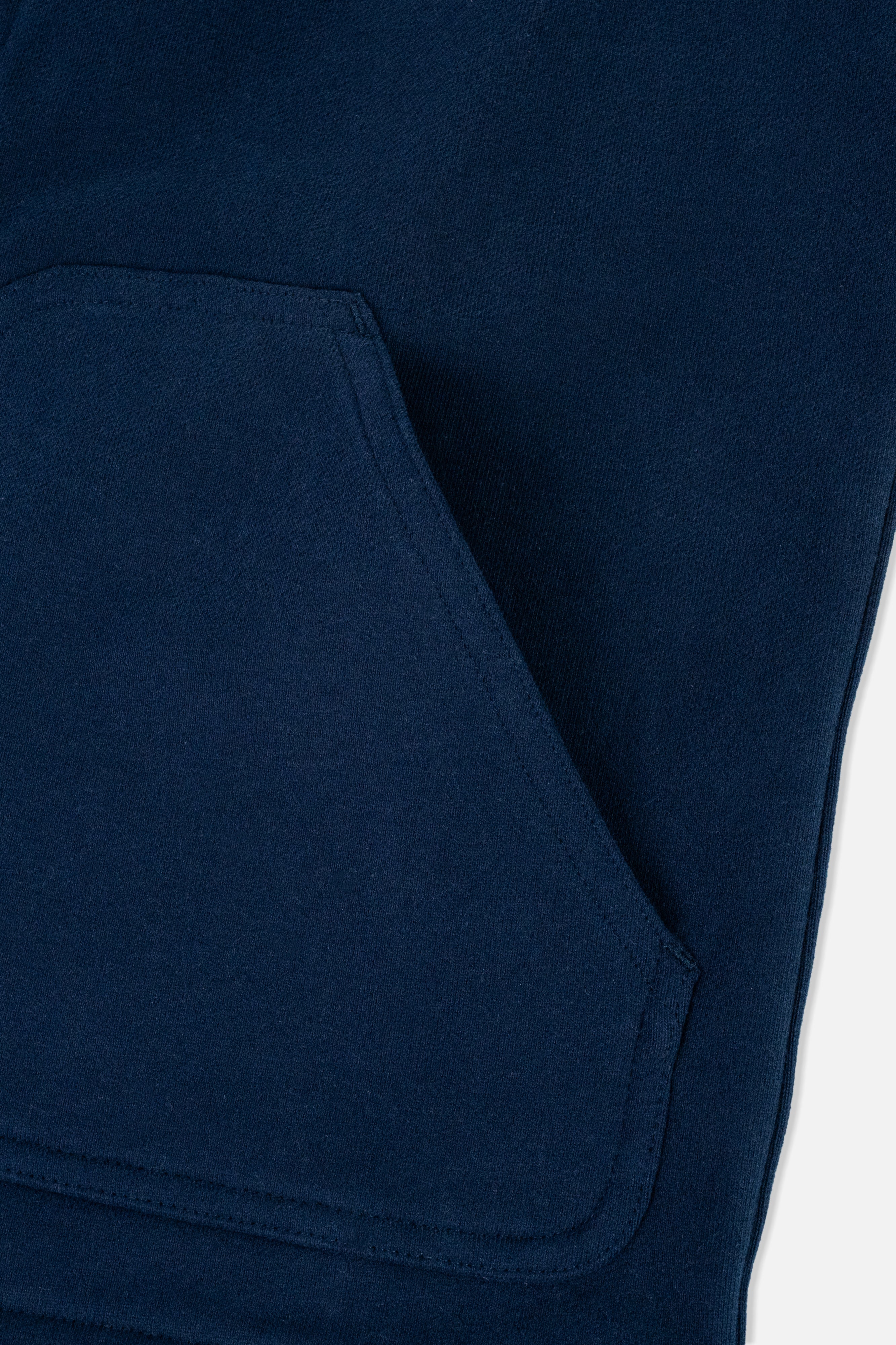 Cotton Fleece Vest - Navy