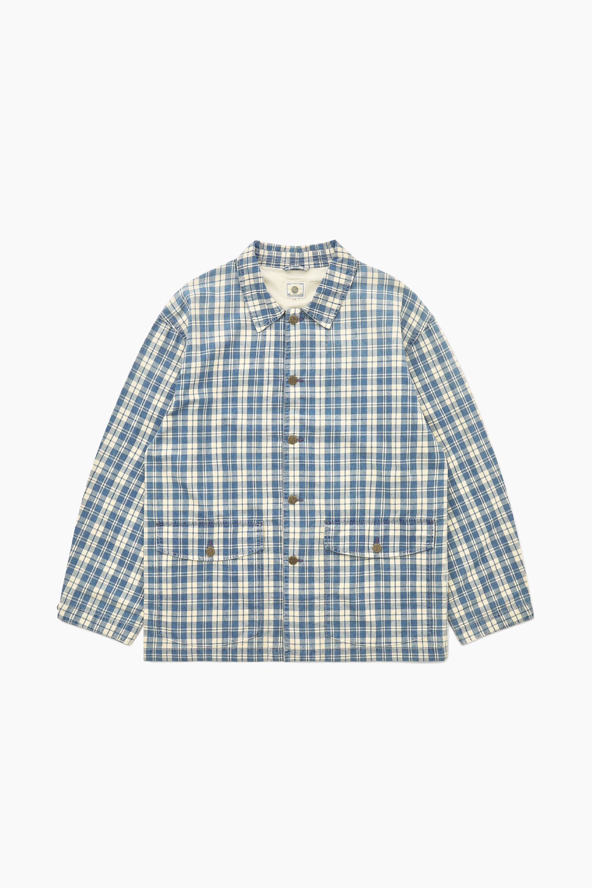 Khakis + Adsum Chore Jacket - Indigo Check