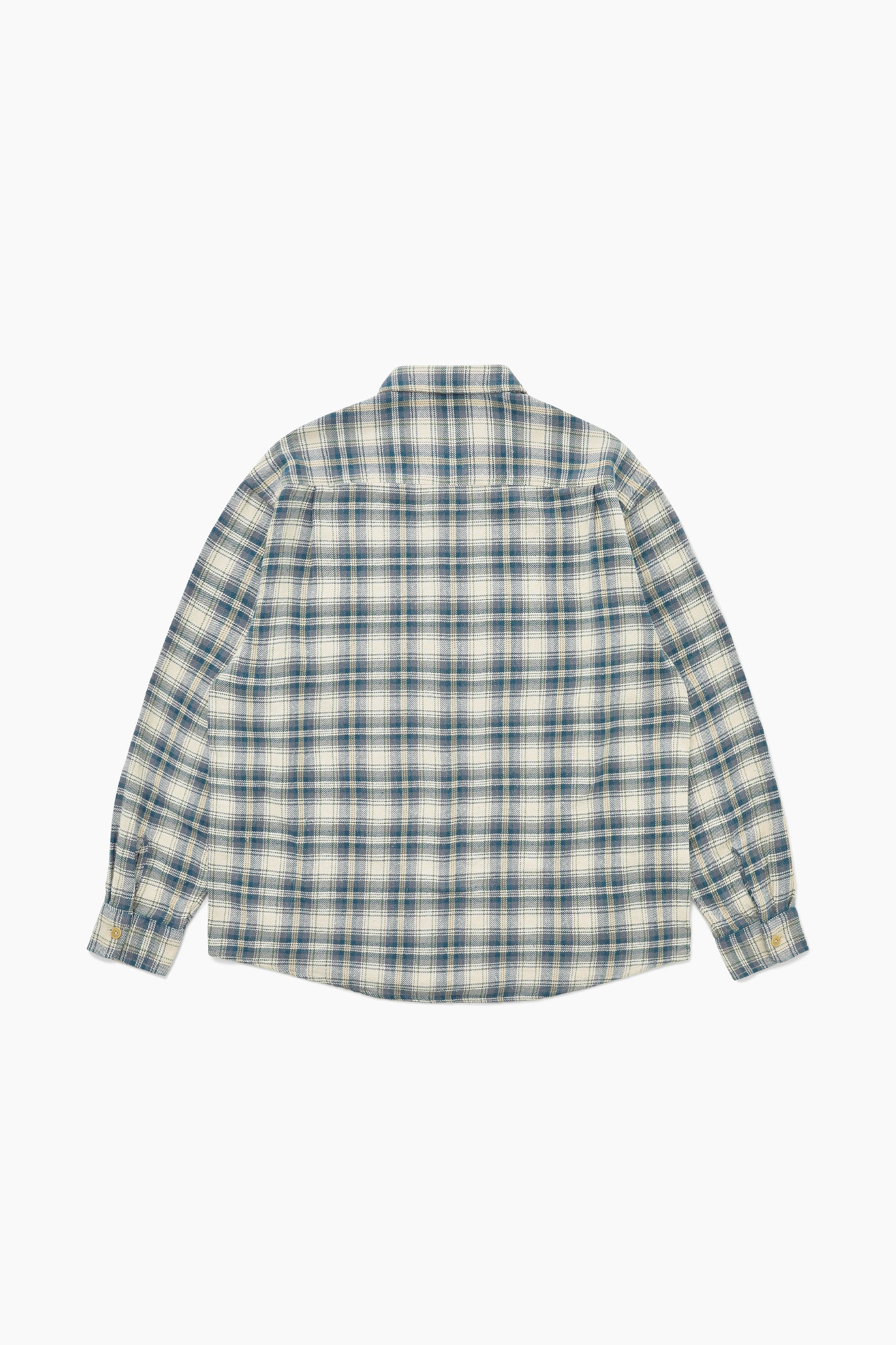 Khakis + Adsum Trucker Plaid Shirt - Light Blue