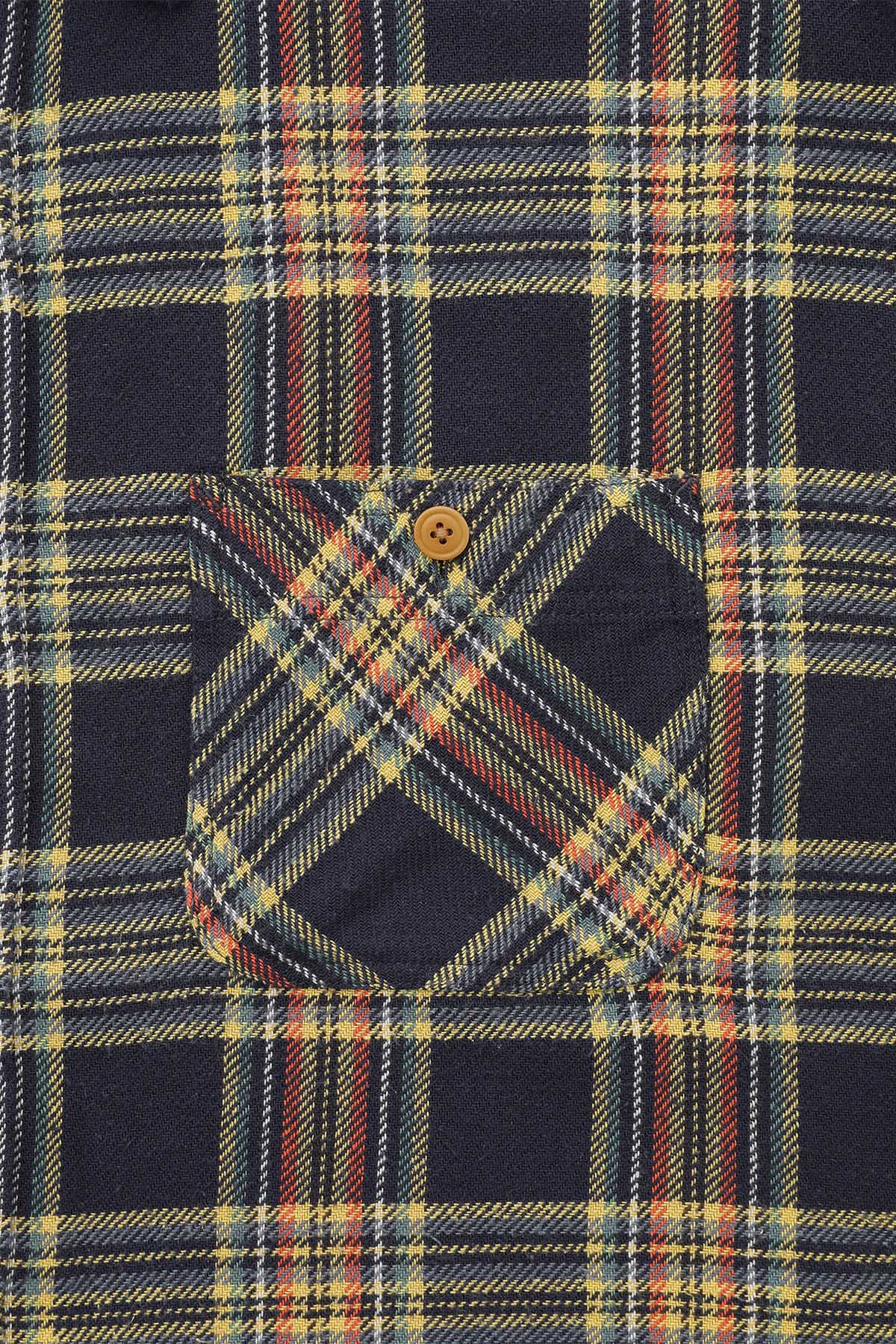 Khakis + Adsum Trucker Plaid Shirt - Navy
