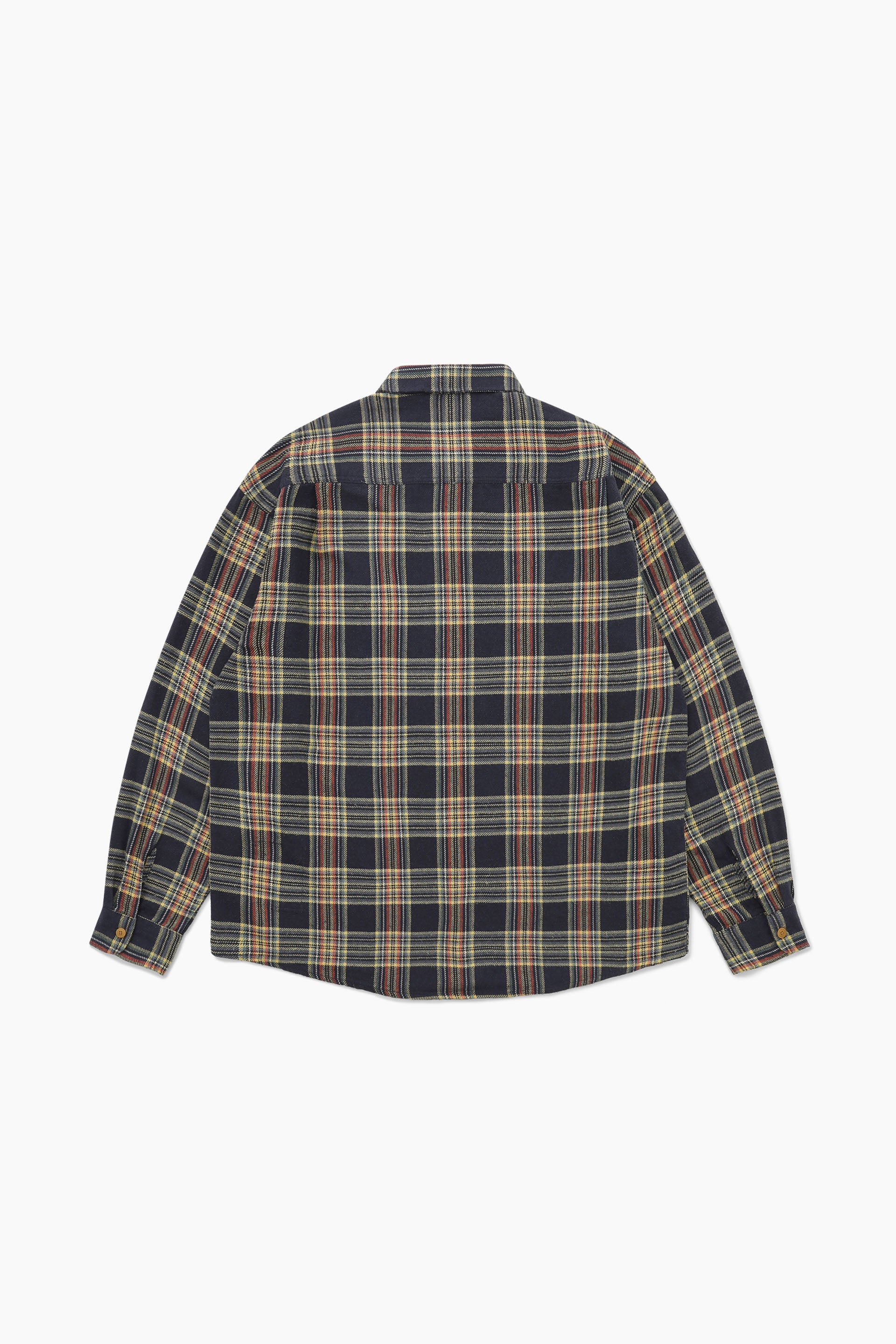 Khakis + Adsum Trucker Plaid Shirt - Navy