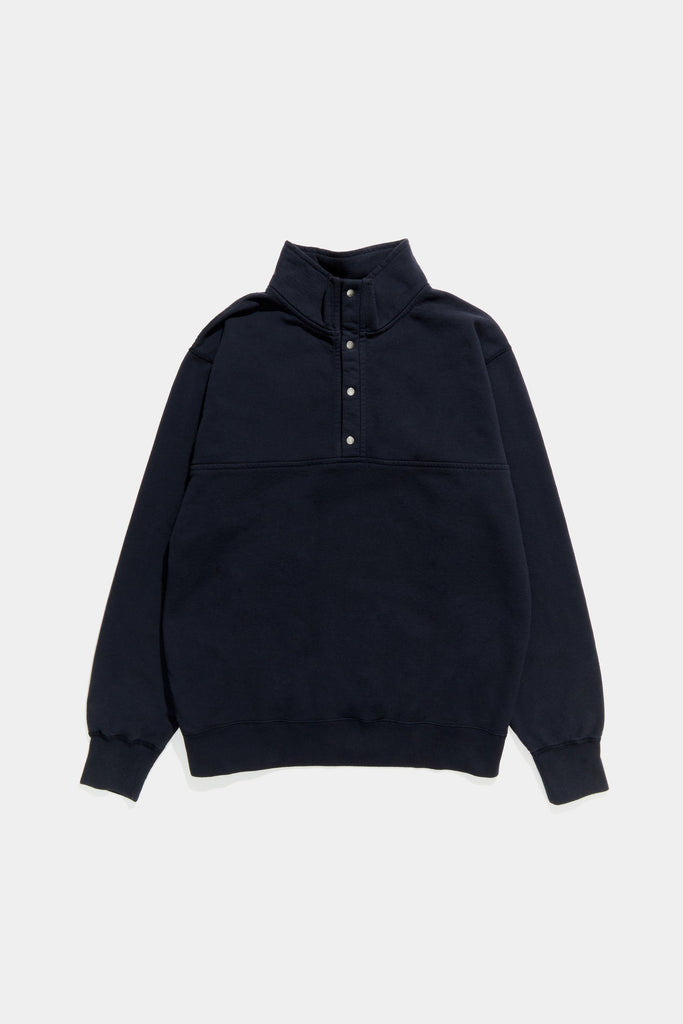 3/4 Snap Front Sweater - Dark Navy