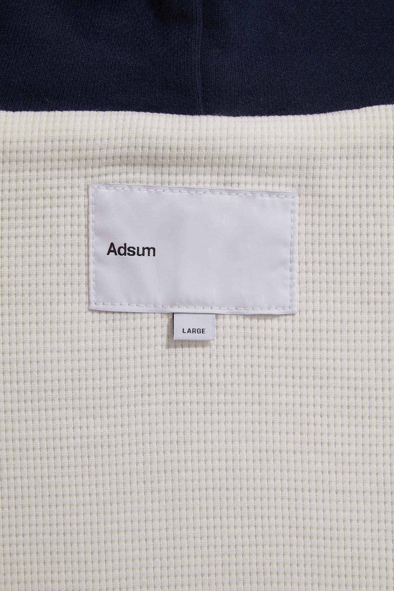 Adsum Waffle Zip Hoodie - Navy Blue / S