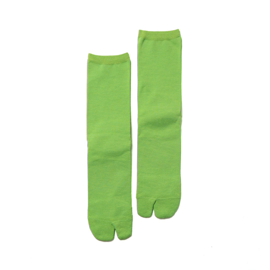 Fresh Green NODAL COOLMAX tabi socks, front flat lay