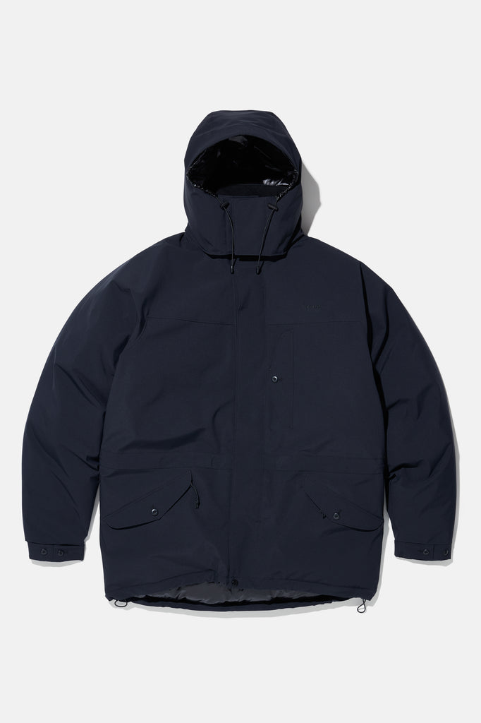 Flat Face Parka - Black — flat lay, front