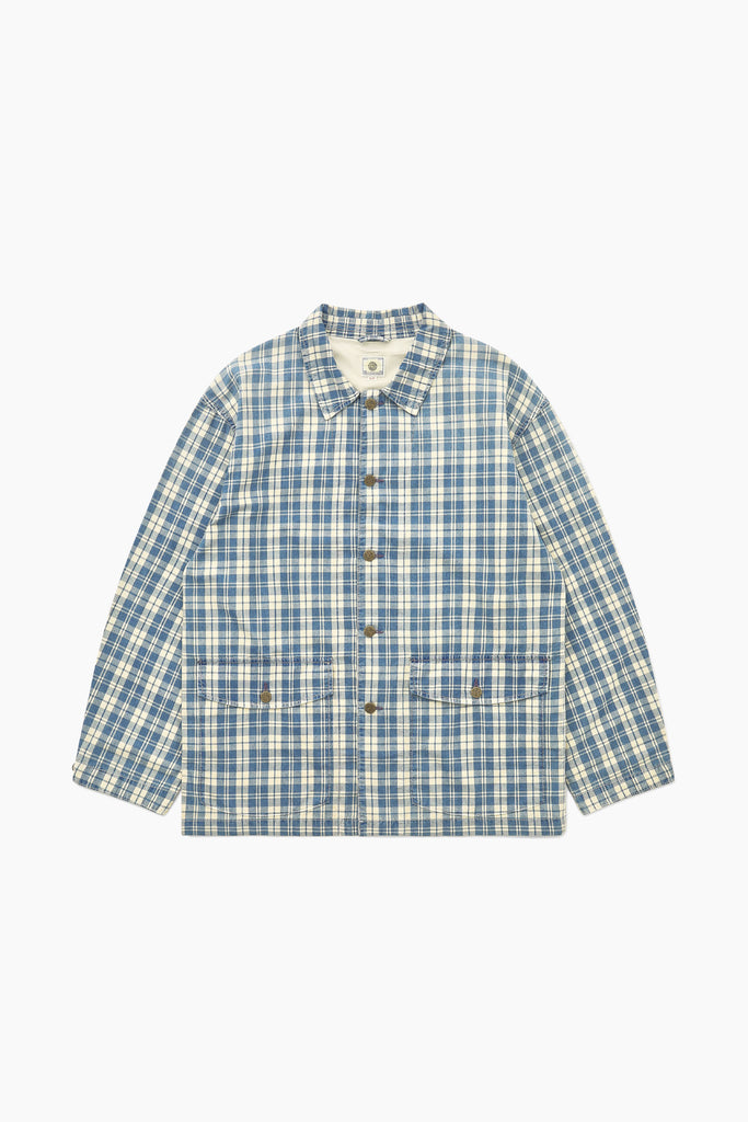 Khakis + Adsum Chore Jacket - Indigo Check