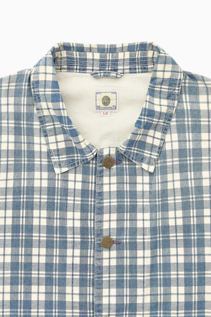 Khakis + Adsum Chore Jacket - Indigo Check