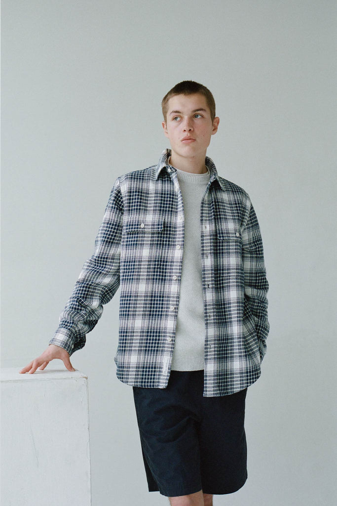 Classic Plaid Workshirt - Beige Check