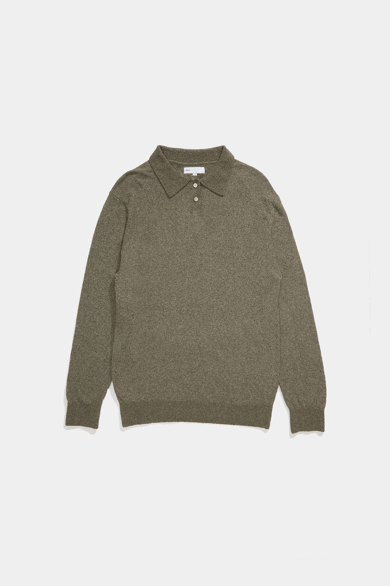 LS Knit Polo - Sage / Adsum