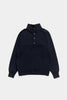 3/4 Snap Front Sweater - Dark Navy