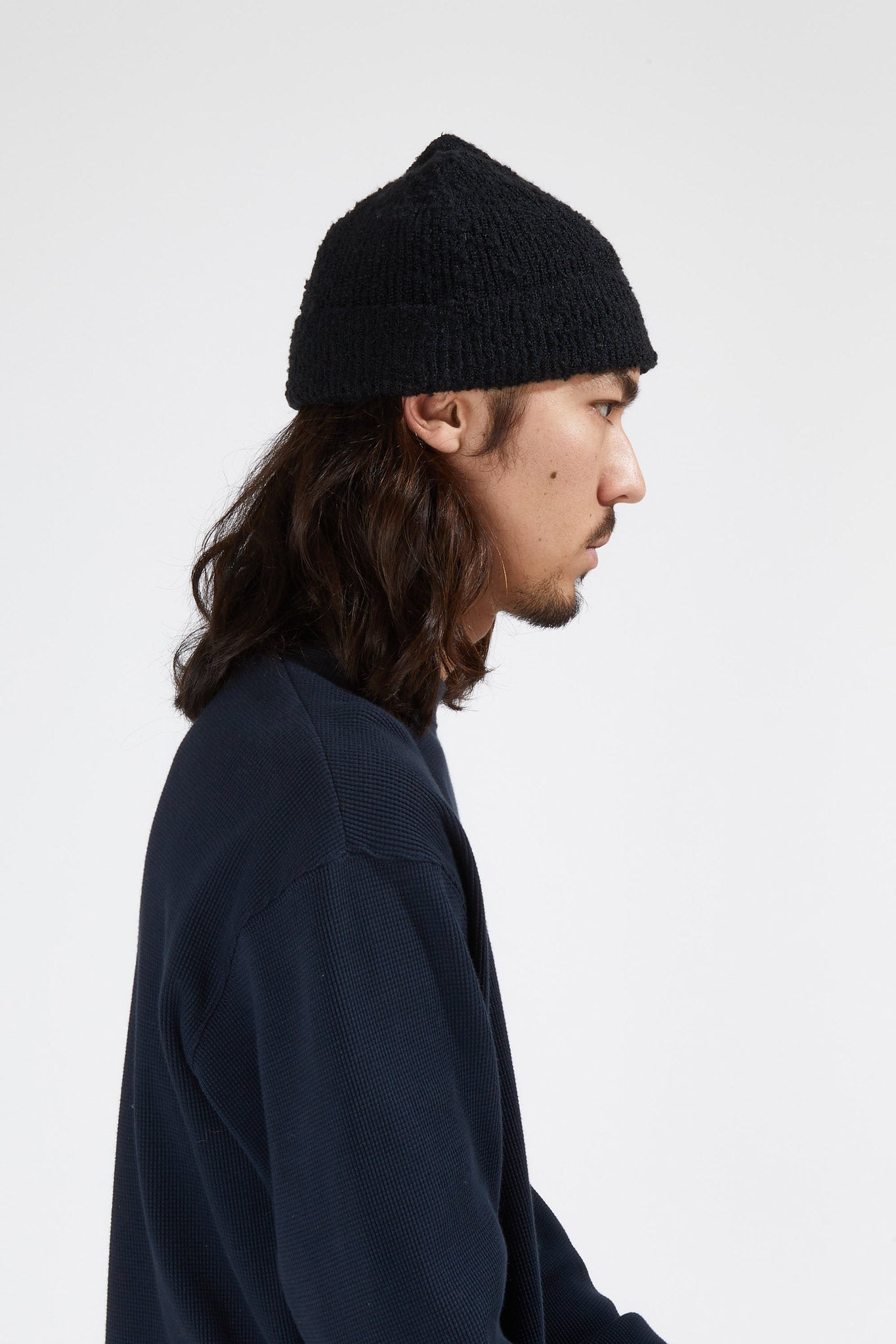 Naval Knit Beanie - Black